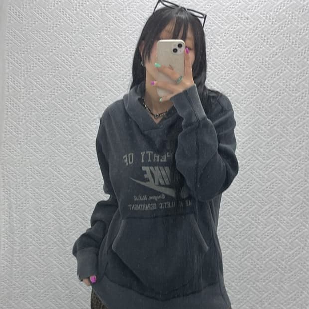 나이키 올드스쿨 빈티지 와플 후드티 L C06942