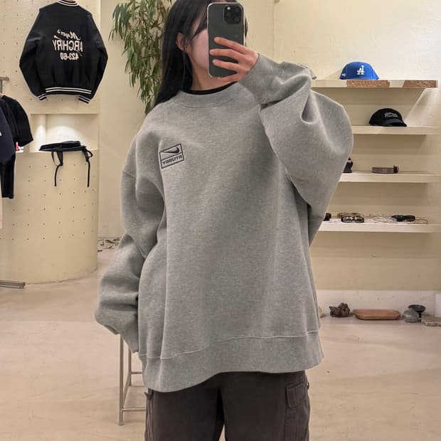 나이키 x 스투시 그레이 박시 맨투맨 U570