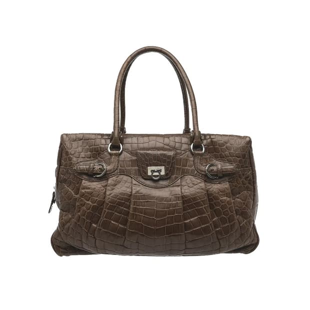 [A급] 페라가모  크로커다일 은장 간치니 토트백 판매합니다!!!