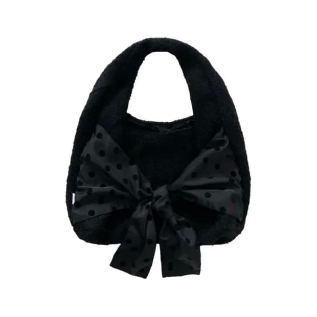 체메씨 도트 리본 호보백