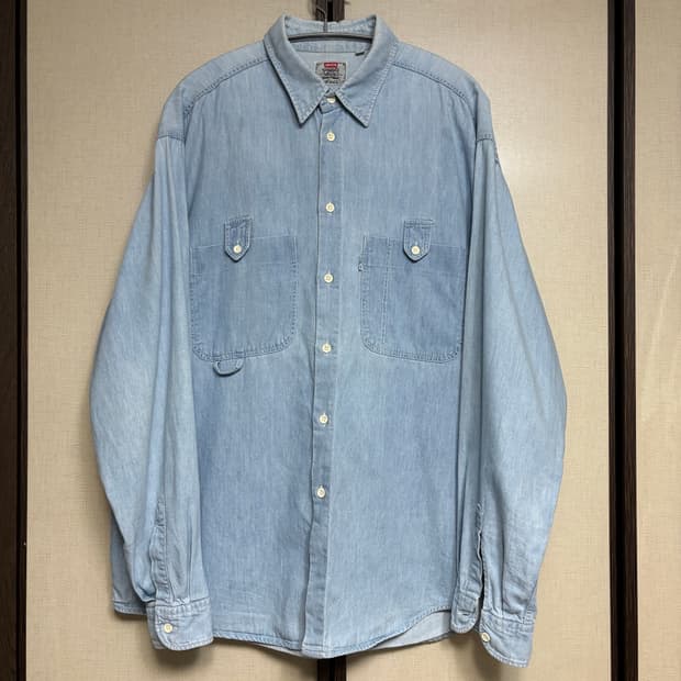 빈티지 리바이스 화이트탭 투포켓 데님 셔츠 XL