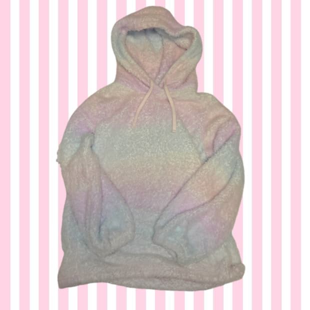 파스텔 임수정깔 무지개 갸루 모리걸 로리타 후드티