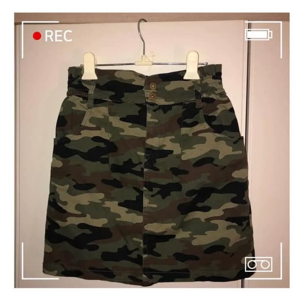 일본빈티지 y2k 그런지 카모 스커트