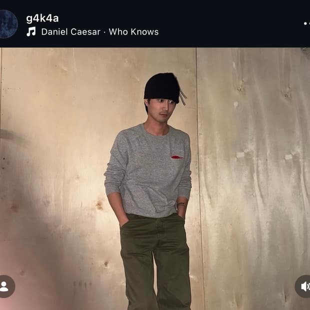 HEARTCUT KNIT(GREY/RED) L사이즈