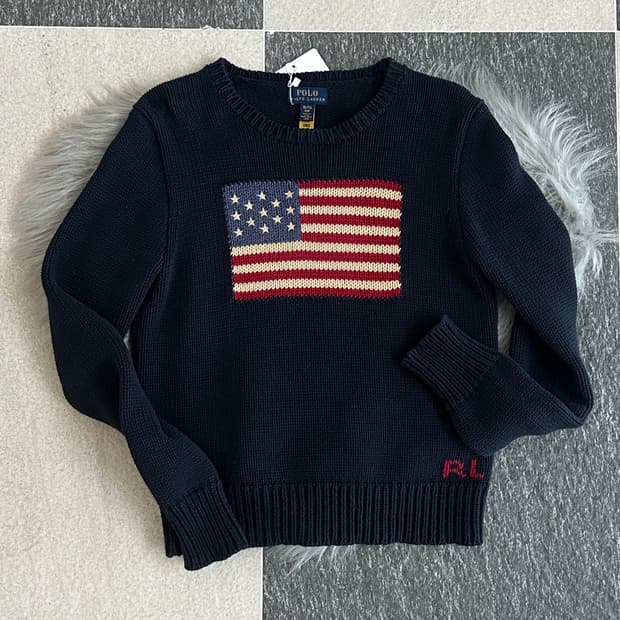 폴로 랄프로렌 네이비 성조기 니트