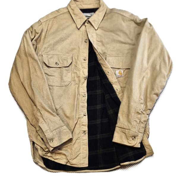 칼하트 리워크 체크 안감 코튼 셔츠 자켓