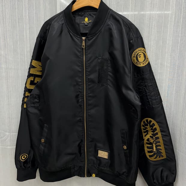 BAPE 베이프 블랙라벨 스타장 MA-1 자켓 Size: 3XL