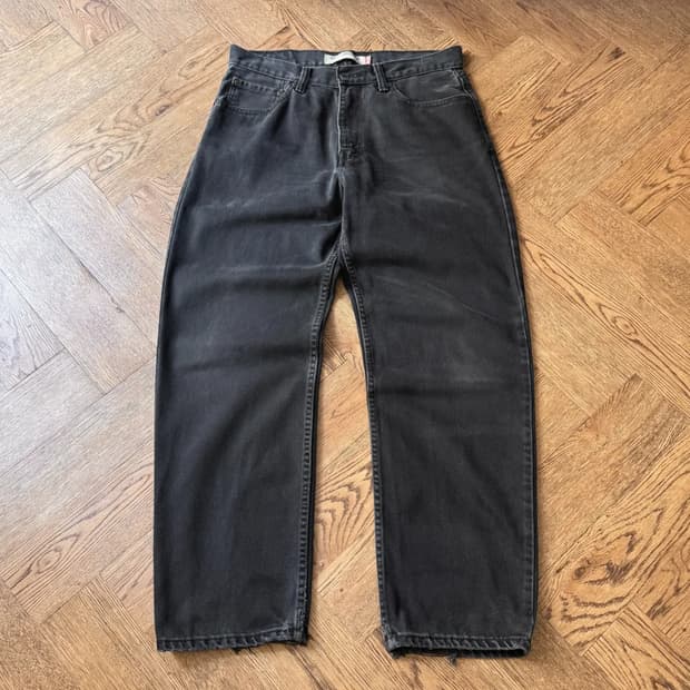 [33]리바이스 550 빈티지 리페어드 흑청 데님 팬츠