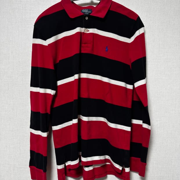 폴로 랄프로렌 스트라이프 럭비 셔츠 XL
