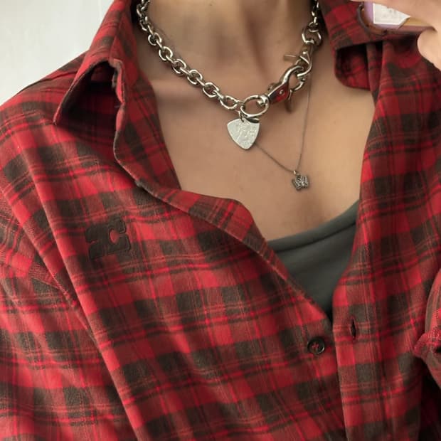 히스테릭 멀티 실버 체인