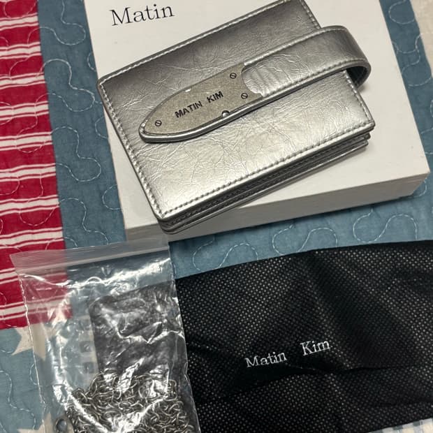 마뗑킴 아코디언 네클리스 지갑 실버