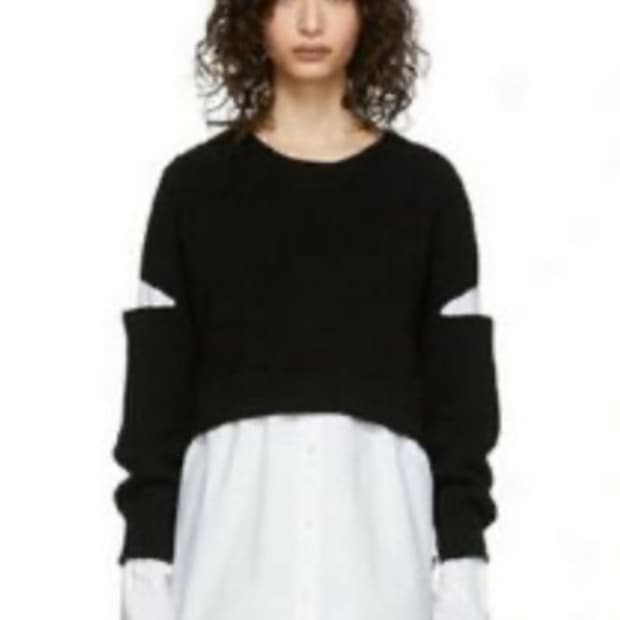 알렉산더왕 레이어드 니트 셔츠 