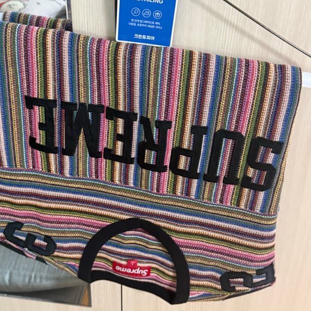 슈프림 오픈니트 풋볼 탑 멀티컬러