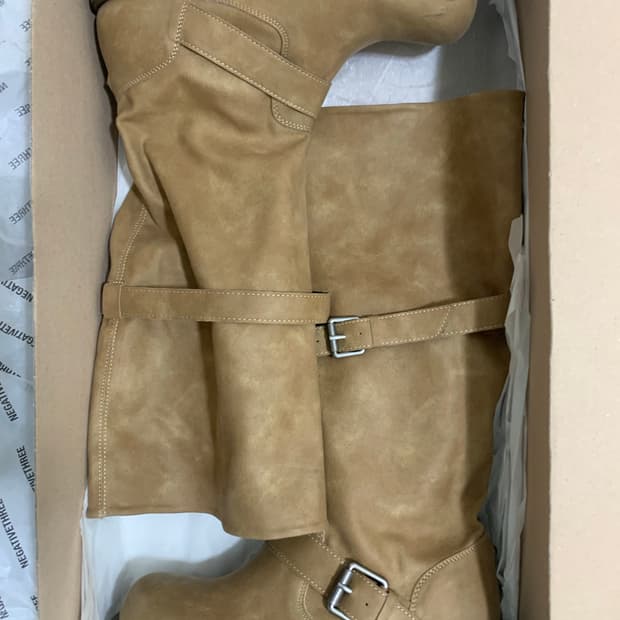 네가티브쓰리 NEGATIVE THREE 롱 부츠 워시드 베이지 240사이