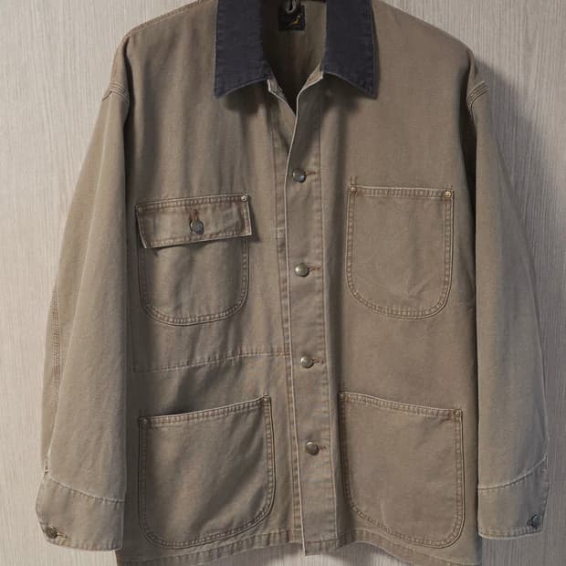 (착샷) 오어슬로우 커버올 릴렉스핏 워크 자켓