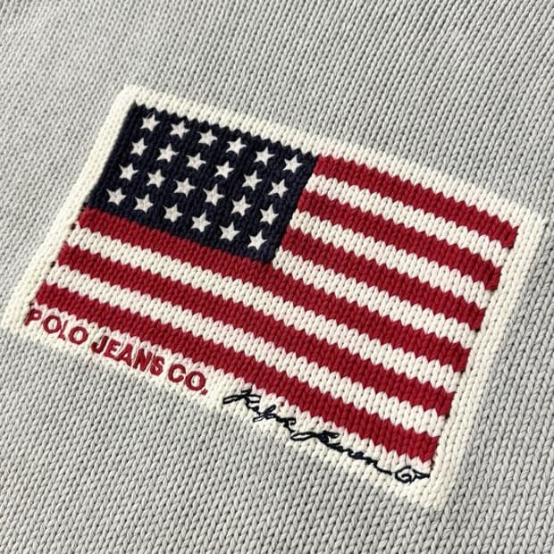 Polo 폴로진스 그레이 성조기 니트 