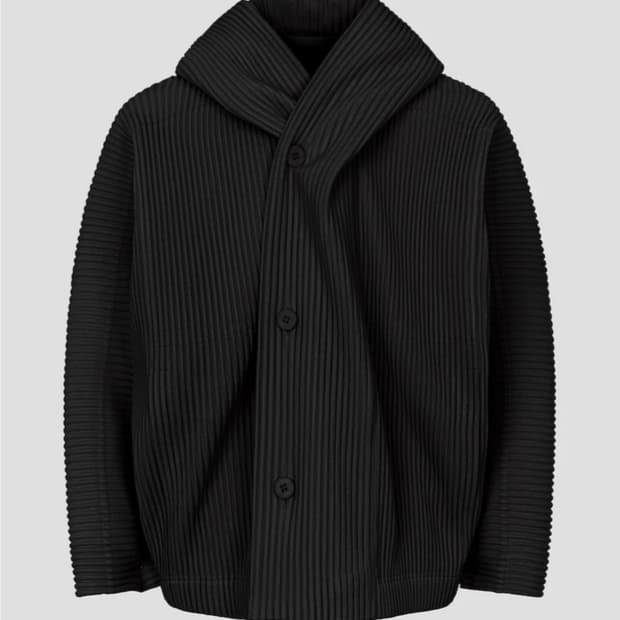 옴므플리세 3월 더블 후드 점퍼 자켓 블랙 3사이즈 새제품 판매