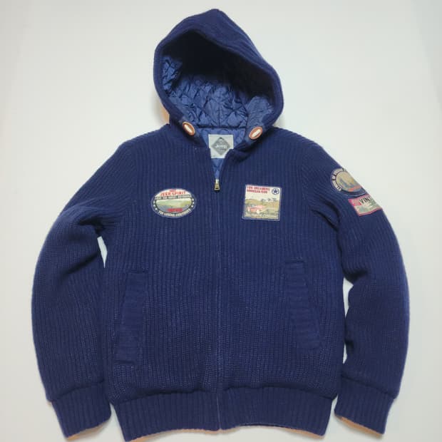 Jeep 스피릿 네이비 후드 퀼팅 점퍼 M(95)