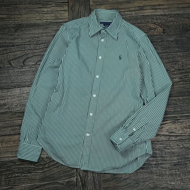 [폴로 랄프로렌] 포니 로고 자수 슬림핏 스트라이프 셔츠 M17357