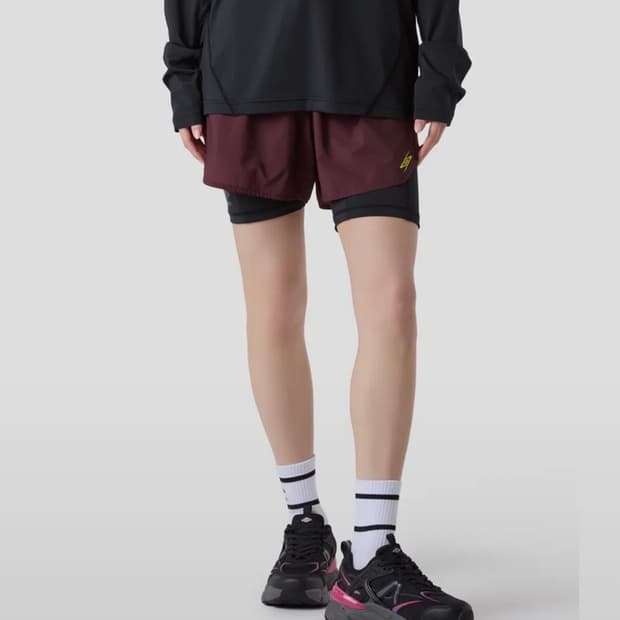 [90] 엄브로 투인원 러닝 쇼츠 퍼플