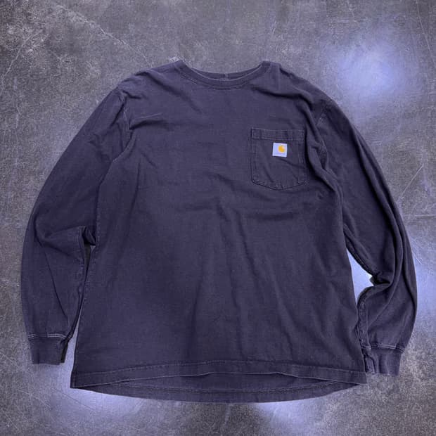 칼하트 포켓 오리지널핏 빈티지 롱슬리브 긴팔티 L