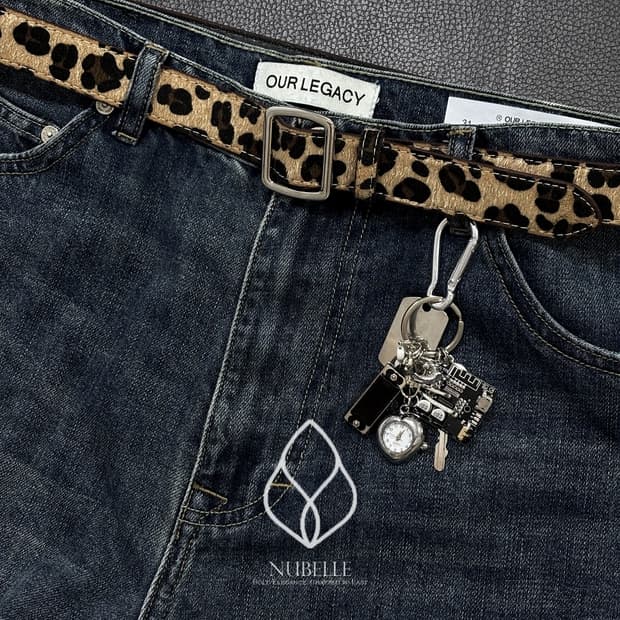 🌗 Leopard hair belt / 호피 레오파드 송치털 호피 벨트