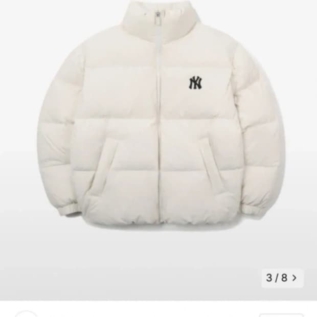 [MLB] 뉴욕양키즈 패딩 아이보리 (s)