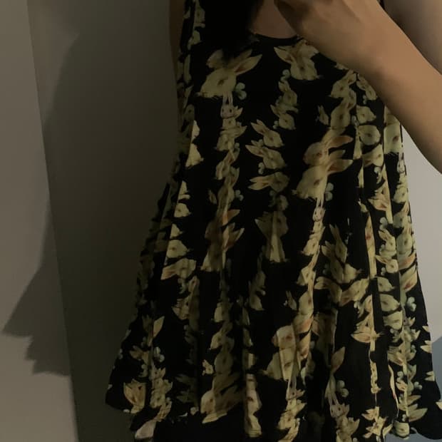 Vintage Rabbit pattern sleeveless