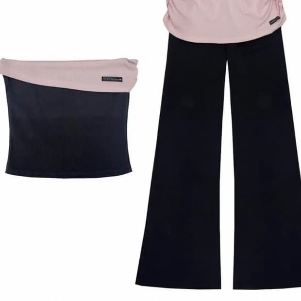 플리즈노팔로우 유나 레깅스 핑크 차콜