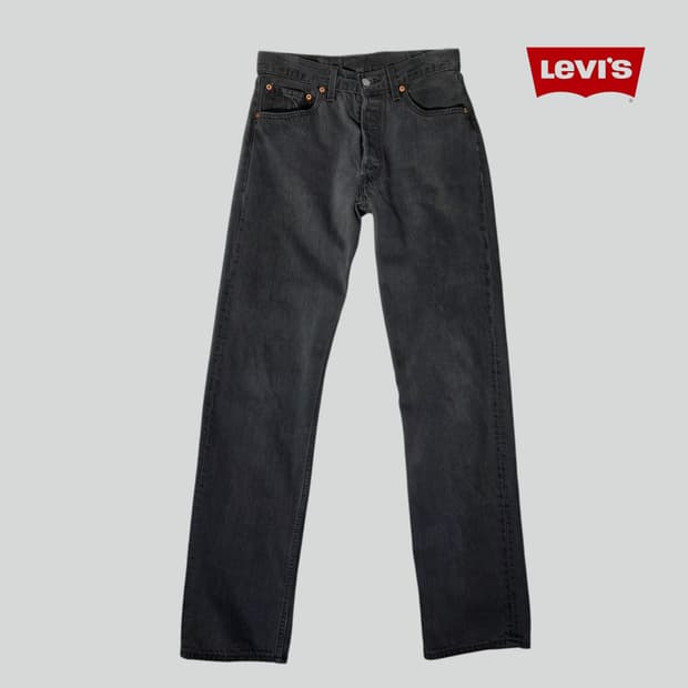 [W32L34]90s 리바이스 USA 501 블랙 데님팬츠