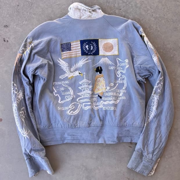 rare 50s 미일전쟁 수베니어 스카잔 자켓 