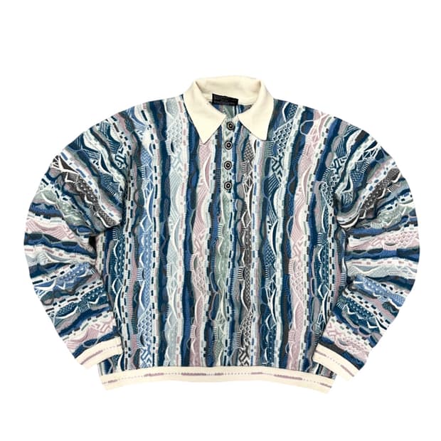 쿠지 빈티지 카라 케이블니트(S)