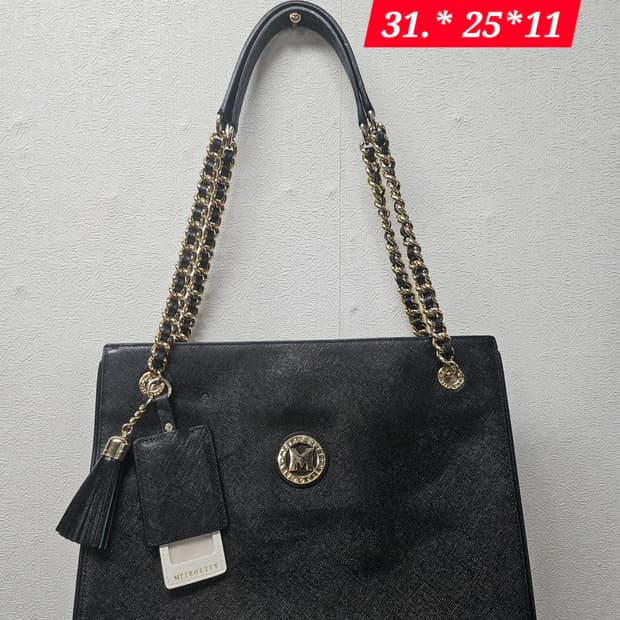 메트로시티 사피아노 가죽 체인 숄더백