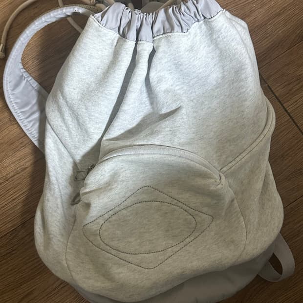 미스치프 드로우스트링 더플백 라이트 멜란지 그레이