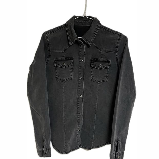 denim slim fit button shirt