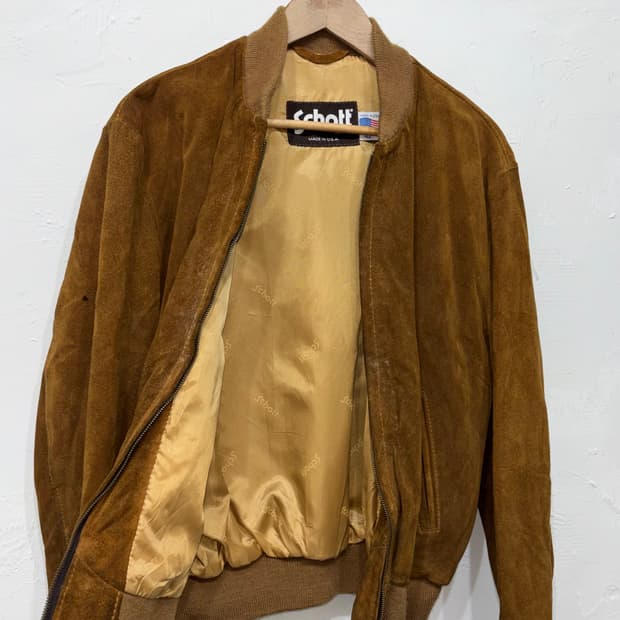 Schott 쇼트 스웨이드 자켓 