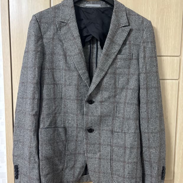 에르메네질도 제냐 체크무늬 남성 블레이저