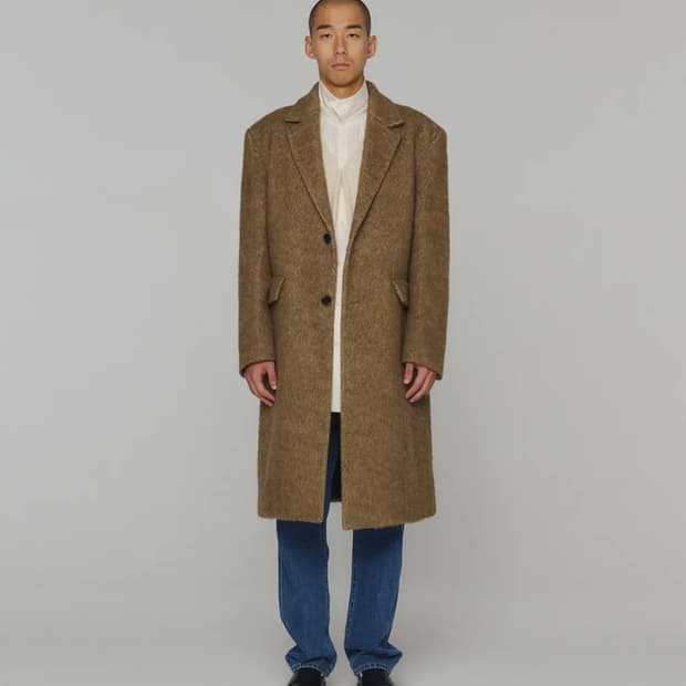 [구매,M] 아모멘토 헤어리 롱코트 브라운 구합니다