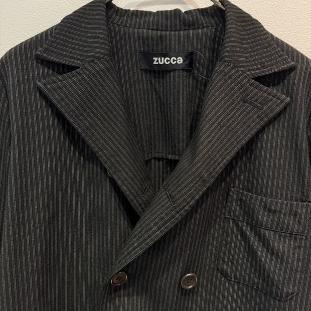 ZUCCA 스트라이프 더블 자켓 (Made In Japan)