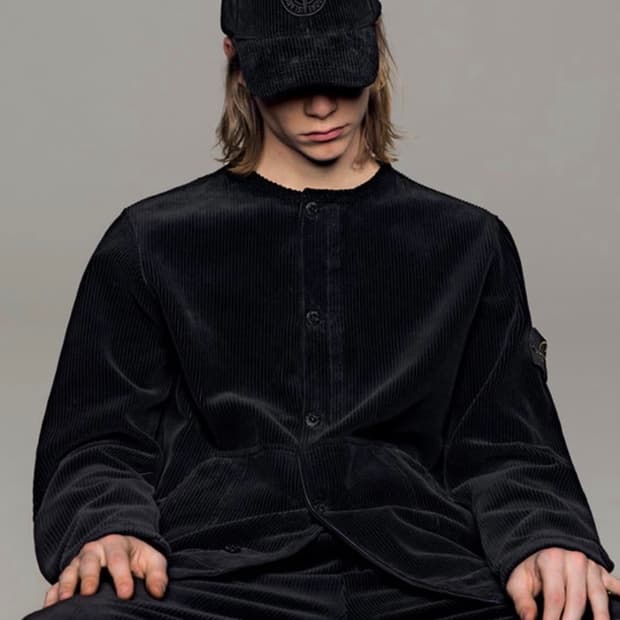 [L]스톤아일랜드 18FW 코듀로이 오버셔츠 블랙 자켓 팝니다