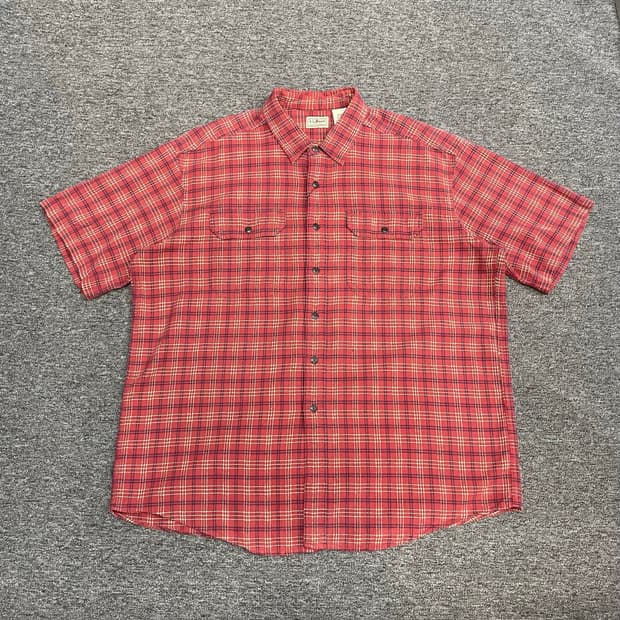 LL.Bean 체크 반팔셔츠 P1104