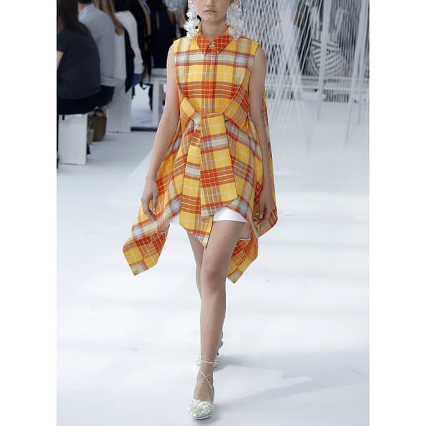 DELPOZO 체크 셔츠 원피스