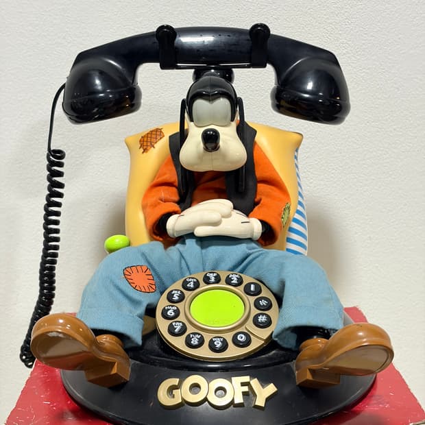 디즈니 구피 빈티지 전화기