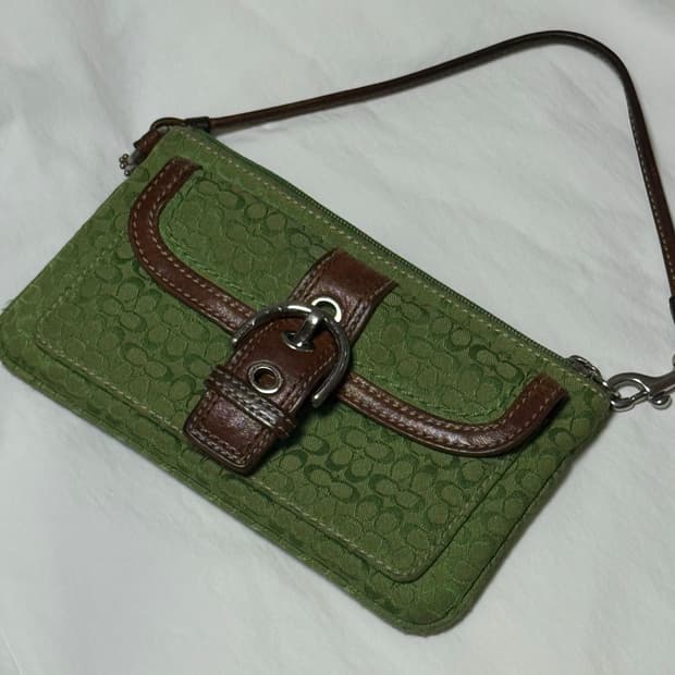 Coach mini wallet bag 그린 미니코치백