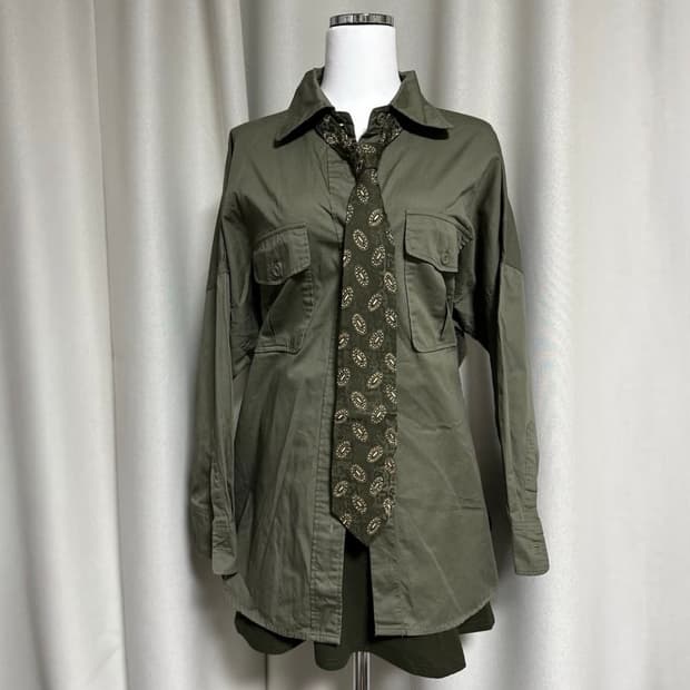 카키 톤앤톤 프레피 세트 