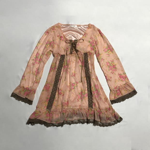 deary 꽃무늬 레이스 원피스