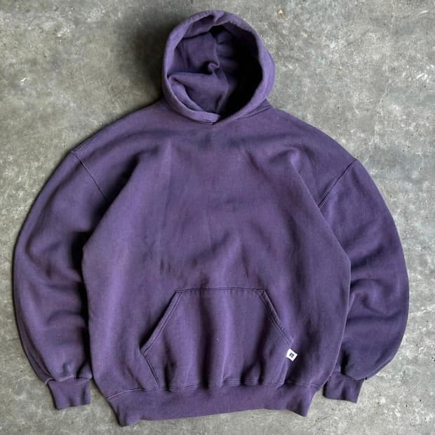 [XL] 80s USA 러셀 빈티지 후드 퍼플