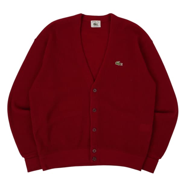 라코스테 레드 울 가디건