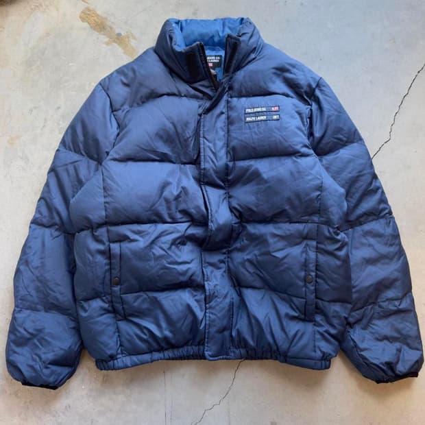 03FW 폴로 랄프 로렌 폴로 진즈 코 067 다운 패딩 네이비