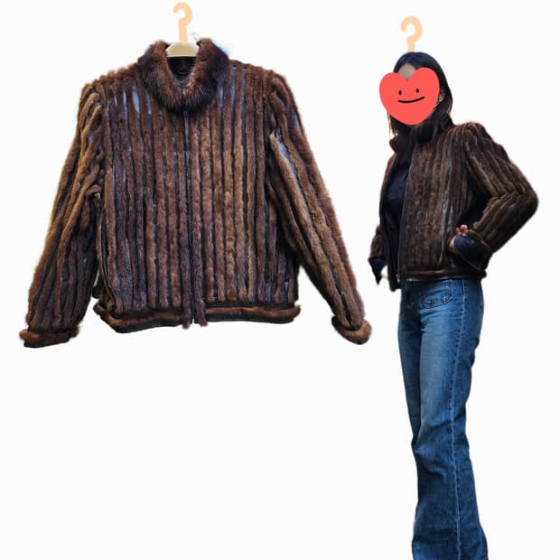 Japan 밍크 레더 숏자켓